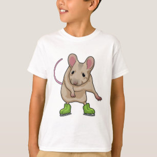 Camiseta Rato Patinação no gelo Patins de gelo
