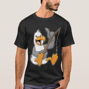 Camiseta Rato pescando com vara de pescar