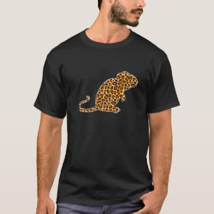 Camiseta Rato Pet Animal Imprime Meninas Leopardo Mulheres