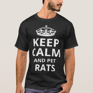 Camiseta Rato Retro Mantém Calma E Ratos Pet