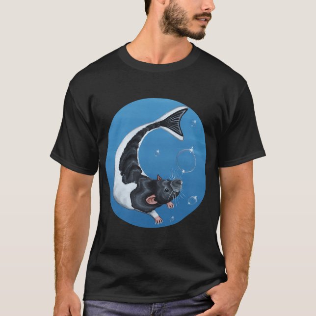 Camiseta Rato Sereia com Bolhas (Frente)
