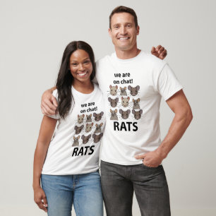 Camiseta Ratos Animal Nós Estamos No Chat Ratos Engraçados