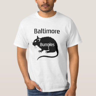 Camiseta RATOS "coelhos" de Baltimore -- negócio com ele!