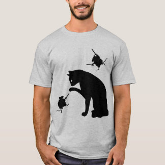 Camiseta Ratos evolucionários contra o gato