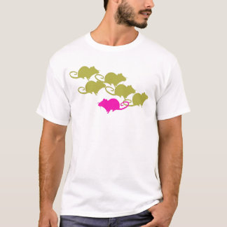 Camiseta Ratos no rosa e no verde