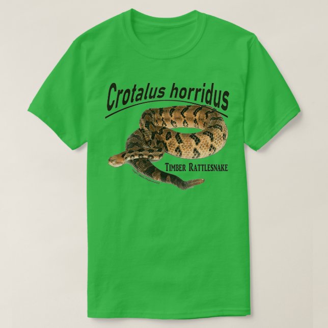 Camiseta Rattlesnake Crotalus horridus (Frente do Design)