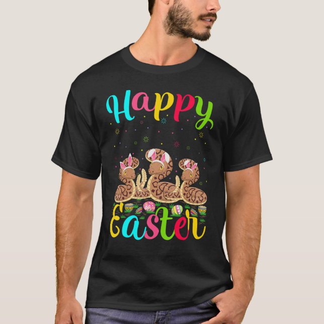Camiseta Rattlesnake Easter Bunny Rattlesnake Happy E (Frente)