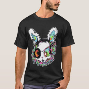 Camiseta Rave de Verão Psicodélica do Coelho do Trippy