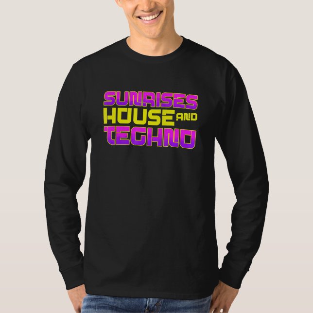 Camiseta Rave DJ EDM Nasceres do sol House E Techno (Frente)
