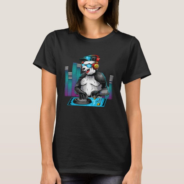 Camiseta Rave DJ Panda Fofo EDM Rave (Frente)
