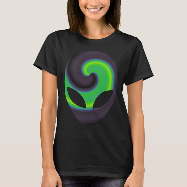 Camiseta Rave do Festival de Alienígena da Cabeça de aliení (Frente)
