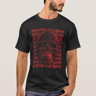Camiseta Rave para o túmulo Techno Music Back Impressão