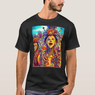 Camiseta Rave Party Psicodélico EDM Trance Club DJ design P
