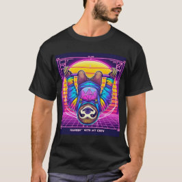 Camiseta Rave Sloth - Synthwave