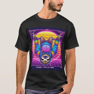 Camiseta Rave Sloth - Synthwave