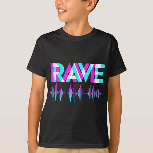 Camiseta Rave Techno Music Synthesizer DJ Gift Raver (Frente)