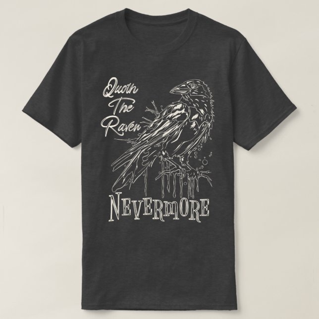 Camiseta Raven Allan Poe Nunca Mais (Frente do Design)