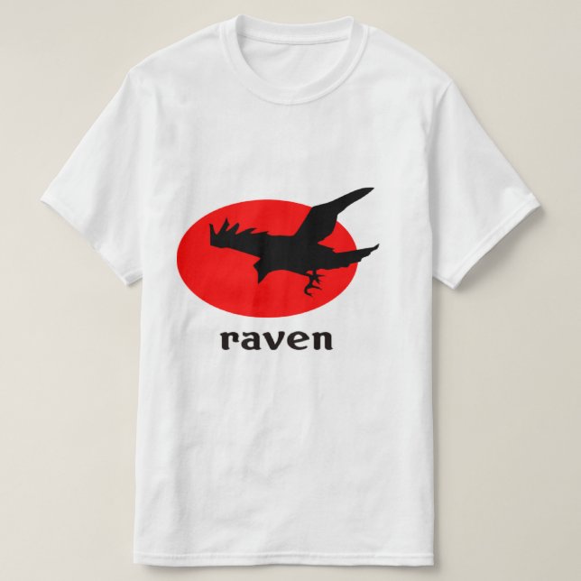 Camiseta Raven ao sol vermelho (Frente do Design)