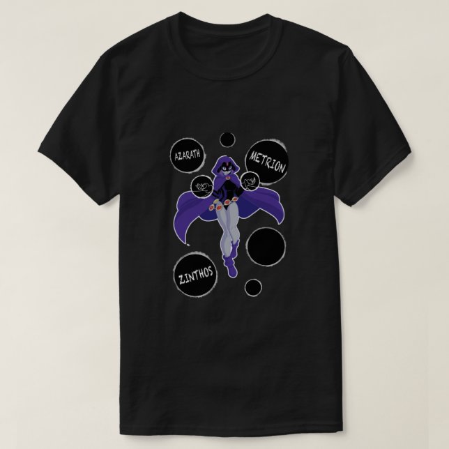 Camiseta Raven - Azarath Metrion Zinthos Classic (Frente do Design)