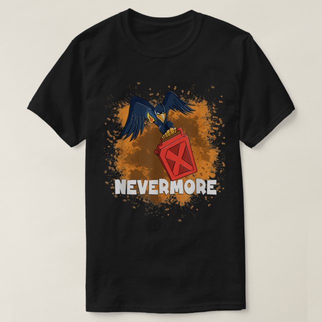 Camiseta Raven com um Kit Arson Nunca Mais Torcido Espírito (Frente do Design)