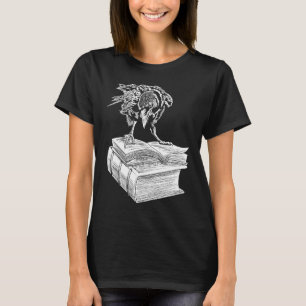 Camiseta Raven Crow Book Aestético Dark Academia Bookworm