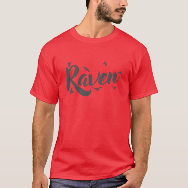 Camiseta Raven Crow Raven Bird Environment e Nature tem gra (Frente)