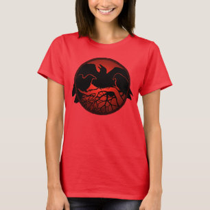 Camiseta Raven de uso feminino Camisas orgânicas d