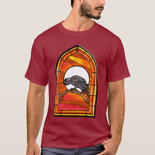 Camiseta Raven de vidro retido (Frente)