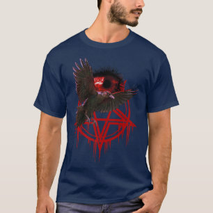 Camiseta Raven e uma bruxa oculta do Halloween mágico do Pe