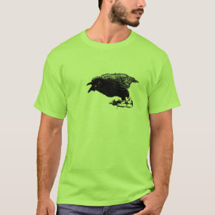 Camiseta Raven furioso em preto escolha seu fundo