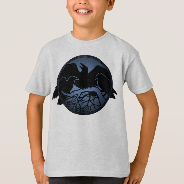 Camiseta Raven Hoodie Kid's Raven / Crow Art Sweatshirts (Frente)