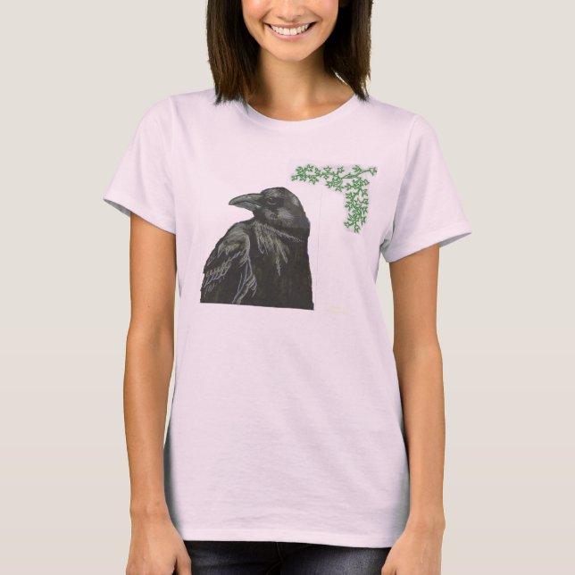 Camiseta "Raven I" com citação de Poe (Frente)