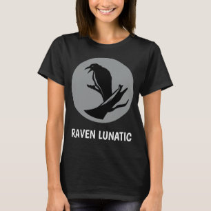 Camiseta Raven Lunatic Moon Gótico Gótico Bird