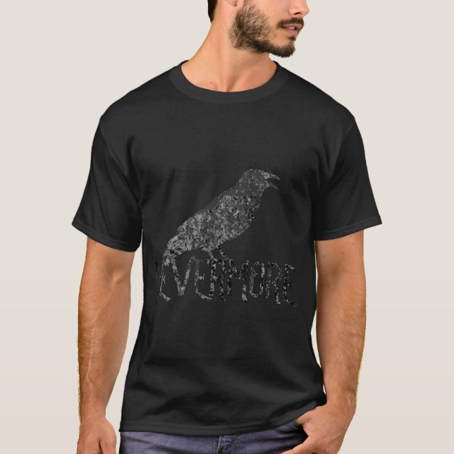 Camiseta Raven Nevermore Halloween Literature boy (Frente)