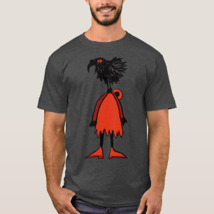Camiseta Raven num capuz vermelho