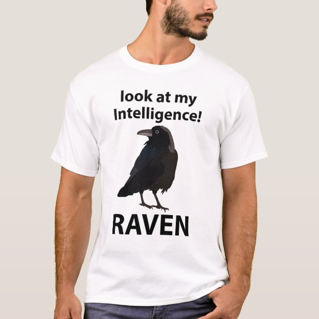Camiseta Raven Olhe Minha Inteligência Raven (Frente)