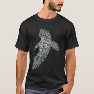 Camiseta Raven Viking Valhalla Norte Mitos Símbolos Celtais