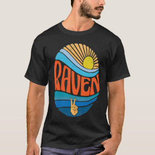 Camiseta Raven Vintage Sunset Raven Groovy Tie Dye