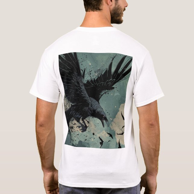 Camiseta Raven Voadora Estilo Comic (Verso)