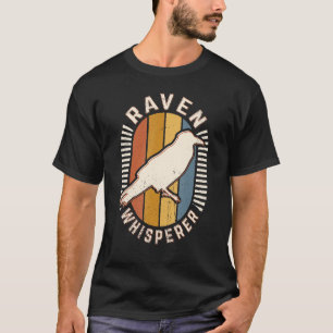 Camiseta Raven Whisperer Vintage Retro Animal Love Clássico