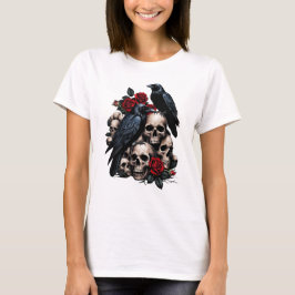 Camiseta Ravens e Rosas: Uma Sinfonia Gótica
