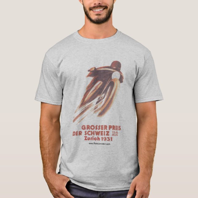 Camiseta Raver da motocicleta do vintage (Frente)