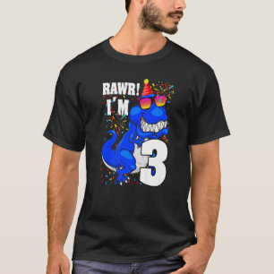 Camiseta Raw, eu sou 3 Crianças de 3 Anos, Crianças de 3 An