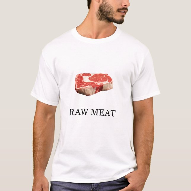 Camiseta rawmeat, CARNE CRUA (Frente)