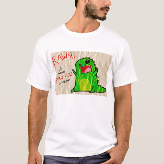 Camiseta RAWR, a língua de Dino