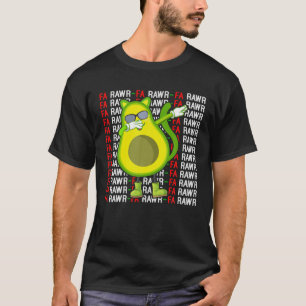 Camiseta Rawr Dabbing Avocato Cat Avocado Vegan e Cat Lov