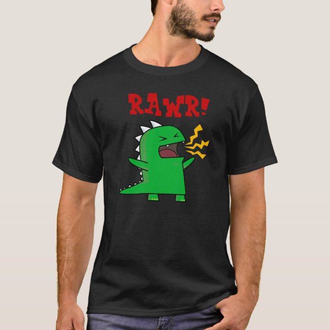 Camiseta RAWR Dino - customizável! (Frente)