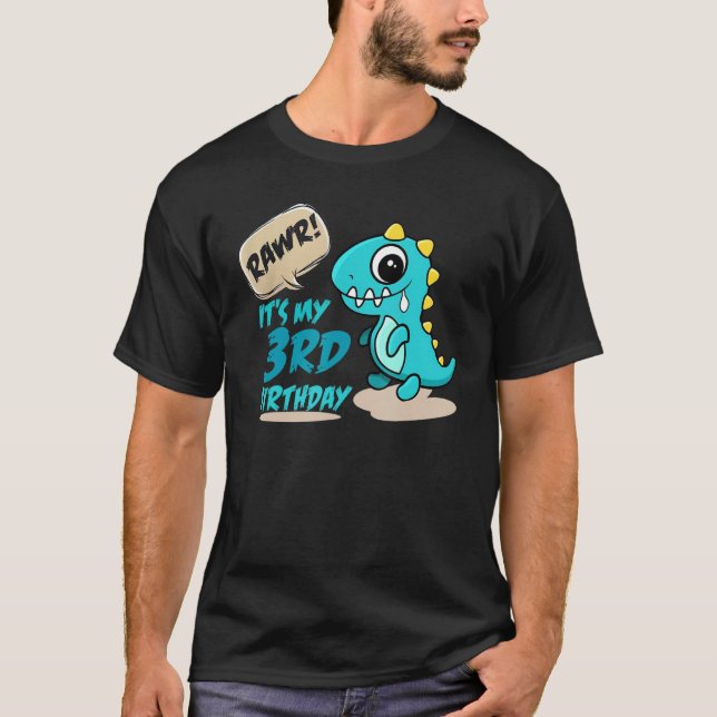 Camiseta Rawr É a minha fantasia de dinossauro engraçado an (Frente)