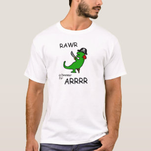 Camiseta RAWR é dinossauro para ARRR (o dinossauro do