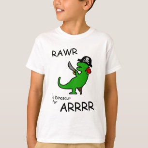 Camiseta RAWR é dinossauro para ARRR (o dinossauro do